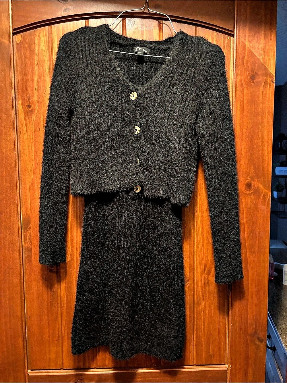 a•class Black Midi Dress Set Size Large Like New